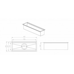 Canal Organizador Úmido 450 - 45x15cm - Debacco 